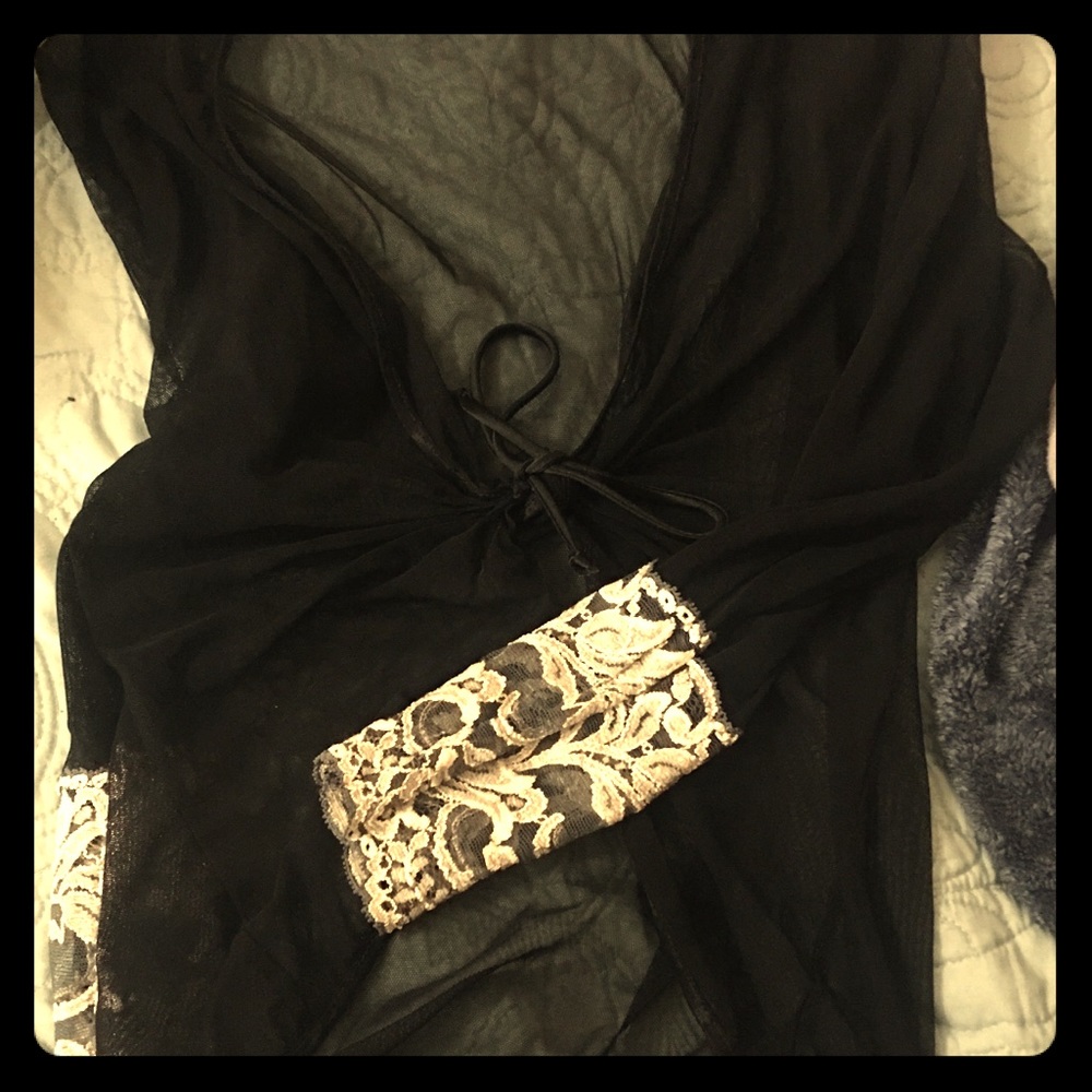 Sheer Mesh Bed Jacket